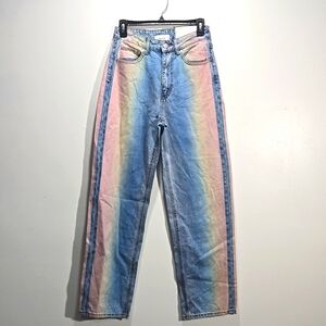 NEW BDG Baggy High Rise Rainbow Jeans 26W